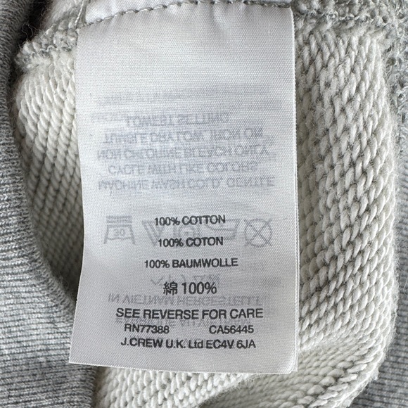 NWT J. Crew Gray Sweatshirt with Black Ruffle Detail - Picture 7 of 10